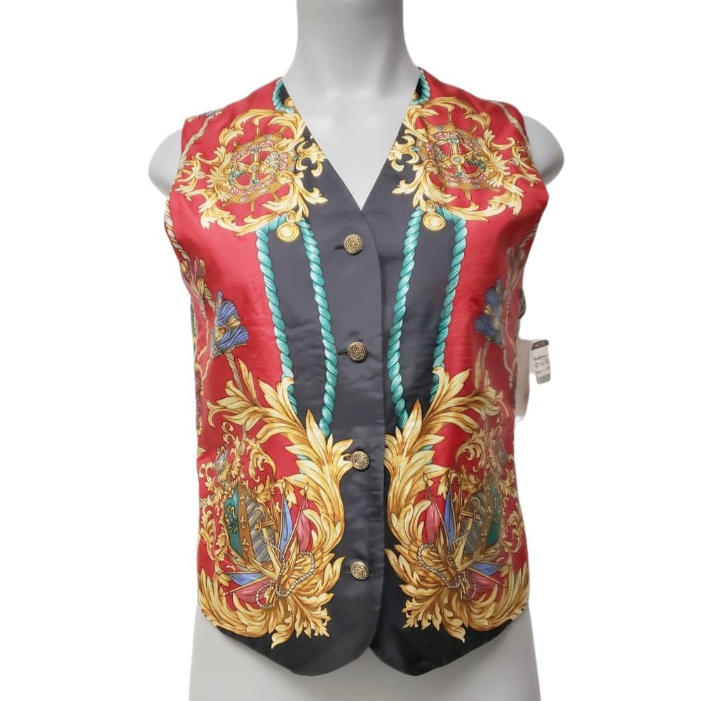 Deadstock Y2K Rafaella silk vest . small